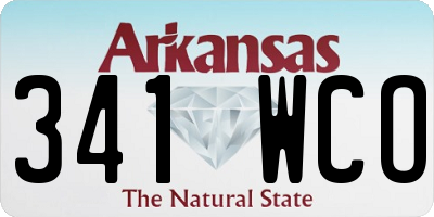 AR license plate 341WCO
