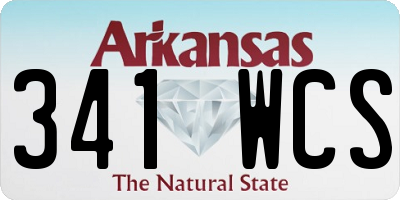 AR license plate 341WCS