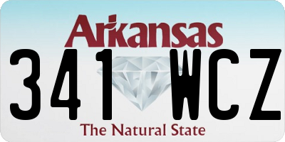 AR license plate 341WCZ