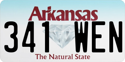 AR license plate 341WEN