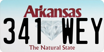 AR license plate 341WEY