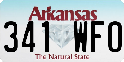 AR license plate 341WFO