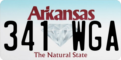 AR license plate 341WGA