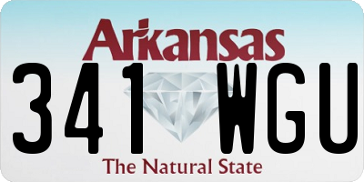 AR license plate 341WGU