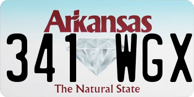 AR license plate 341WGX