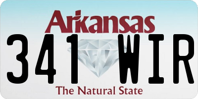 AR license plate 341WIR