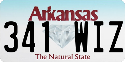 AR license plate 341WIZ