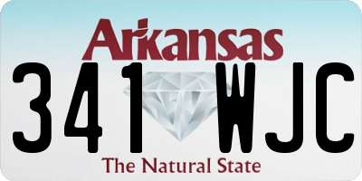 AR license plate 341WJC