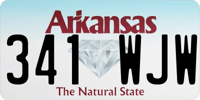 AR license plate 341WJW