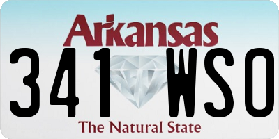 AR license plate 341WSO