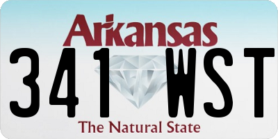 AR license plate 341WST