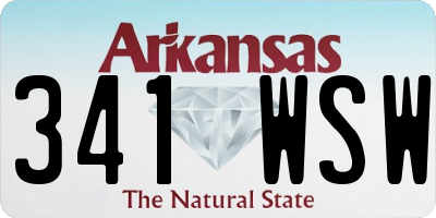 AR license plate 341WSW