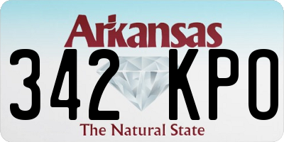 AR license plate 342KPO