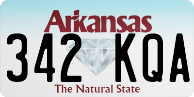 AR license plate 342KQA