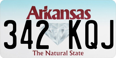 AR license plate 342KQJ