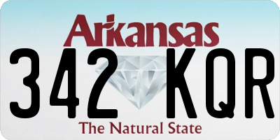AR license plate 342KQR