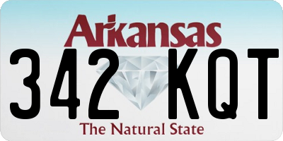 AR license plate 342KQT
