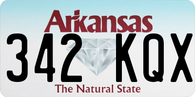 AR license plate 342KQX