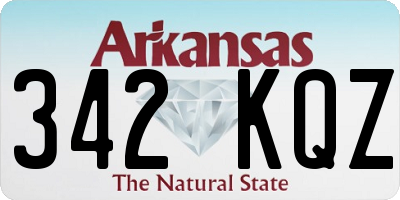AR license plate 342KQZ