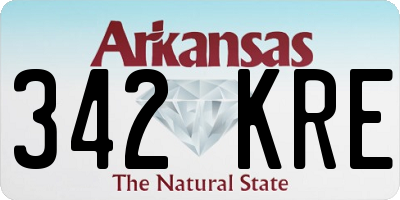 AR license plate 342KRE