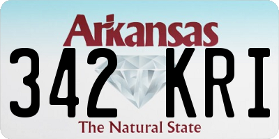 AR license plate 342KRI