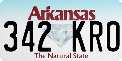 AR license plate 342KRO