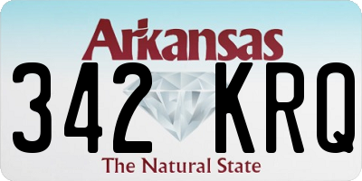 AR license plate 342KRQ