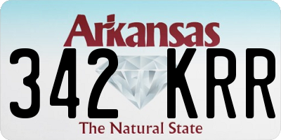 AR license plate 342KRR