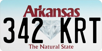 AR license plate 342KRT