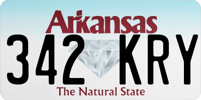 AR license plate 342KRY