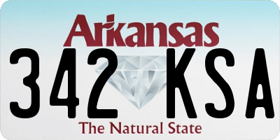 AR license plate 342KSA