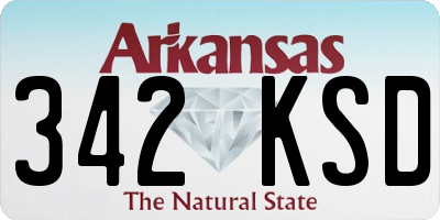 AR license plate 342KSD