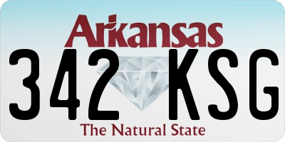 AR license plate 342KSG