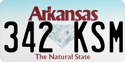 AR license plate 342KSM