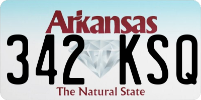 AR license plate 342KSQ