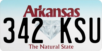 AR license plate 342KSU