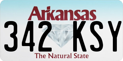 AR license plate 342KSY