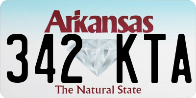 AR license plate 342KTA