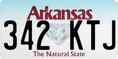 AR license plate 342KTJ
