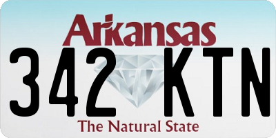 AR license plate 342KTN