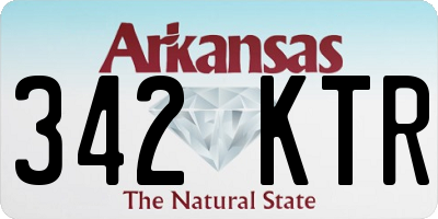 AR license plate 342KTR