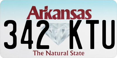 AR license plate 342KTU