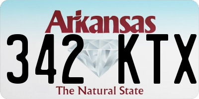 AR license plate 342KTX