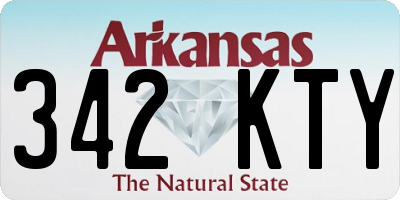 AR license plate 342KTY