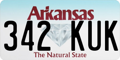 AR license plate 342KUK