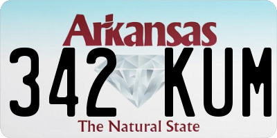 AR license plate 342KUM