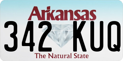 AR license plate 342KUQ