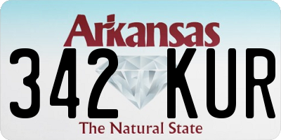 AR license plate 342KUR