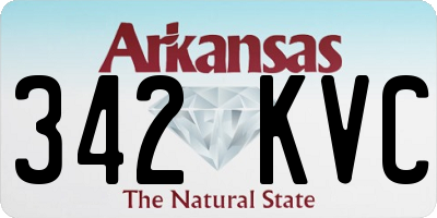 AR license plate 342KVC