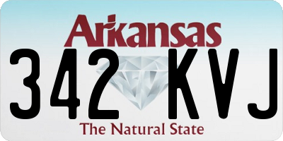 AR license plate 342KVJ